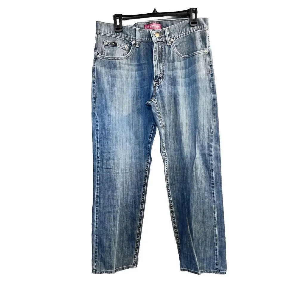 Lee Premium Select Classic Fit Straight Leg Blue Jeans Denim Men's Size 33‎ X 29